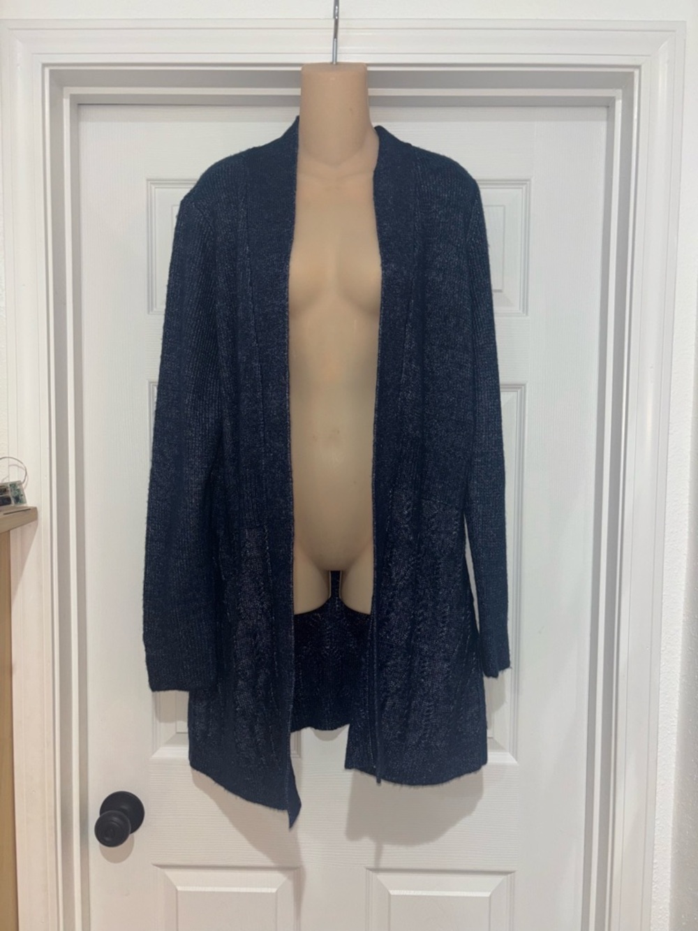 Brand new White House Black Market Navy Knit Open Cardigan